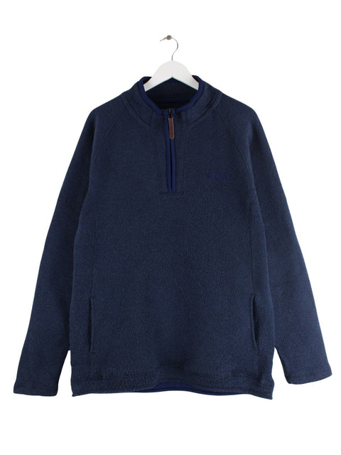 Weird Fish Half Zip Fleece Sweater Blau XXL