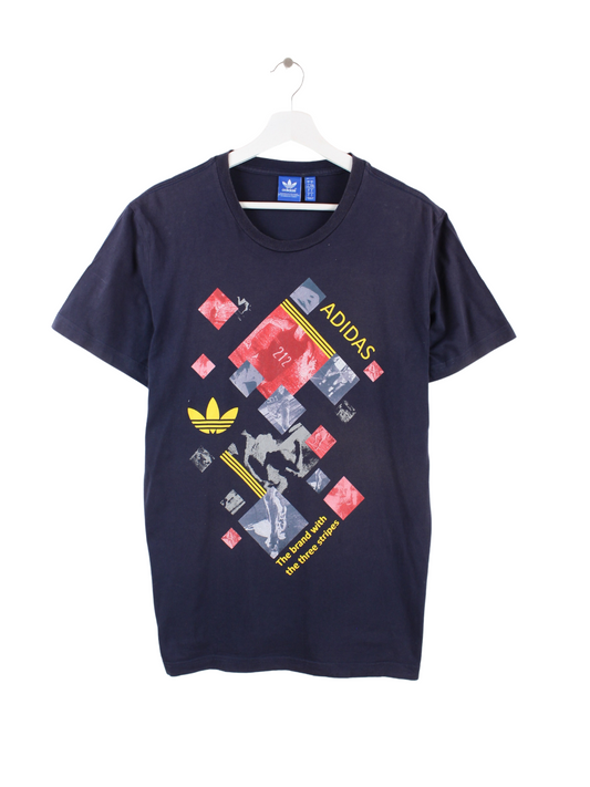 Adidas Print T-Shirt Blau L