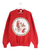 Jerzees 90s Vintage Santa Embroidered Sweater Rot L (front image)