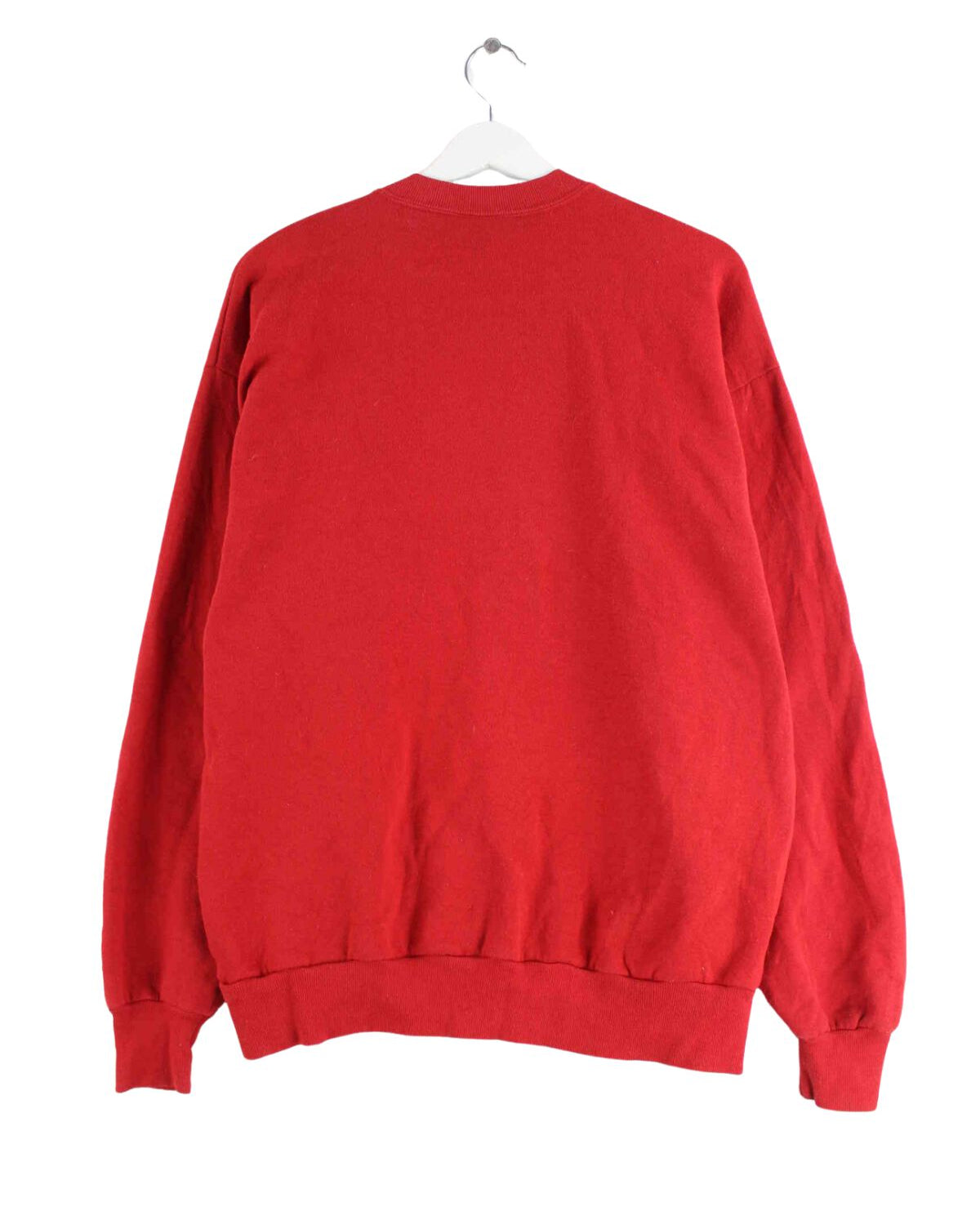 Jerzees 90s Vintage Santa Embroidered Sweater Rot L (back image)