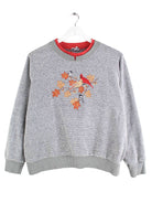 Vintage Damen Bird Embroidered Sweater Grau S (front image)