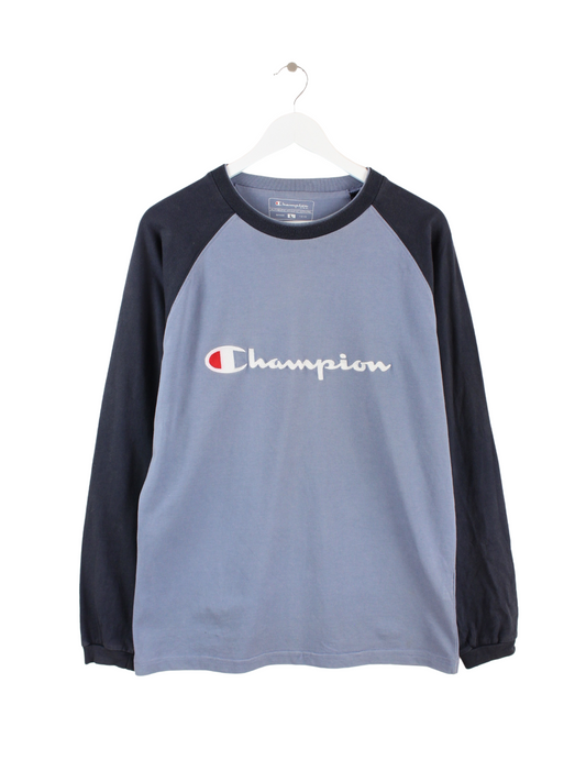 Champion Embroidered Sweatshirt Blau L
