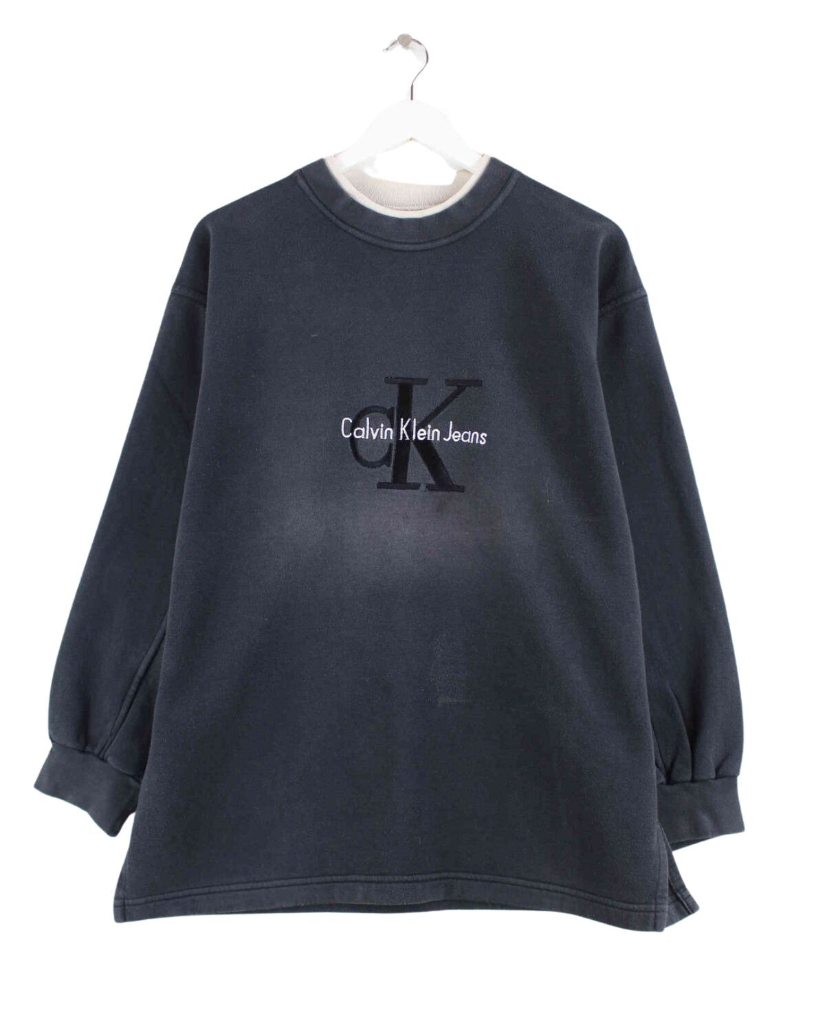 Calvin Klein y2k Embroidered Sweater Grau M (front image)