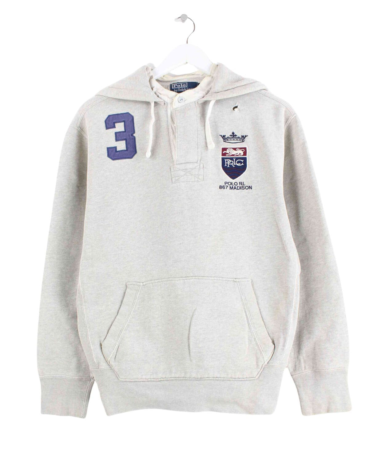 Ralph Lauren Embroidered Hoodie Grau M (front image)