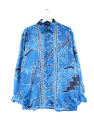 Vintage y2k Hawaii Pattern Hemd Blau L (front image)