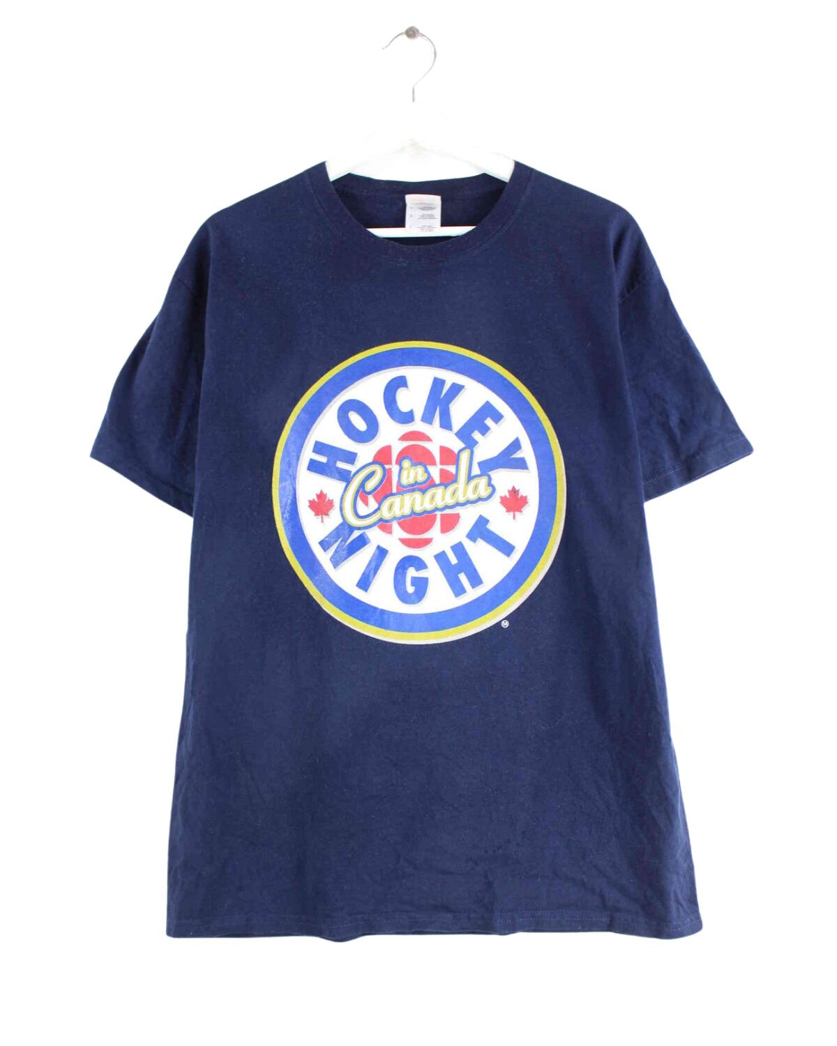 Fruit of the Loom Canada Hockey Print T-Shirt Blau L (front image)