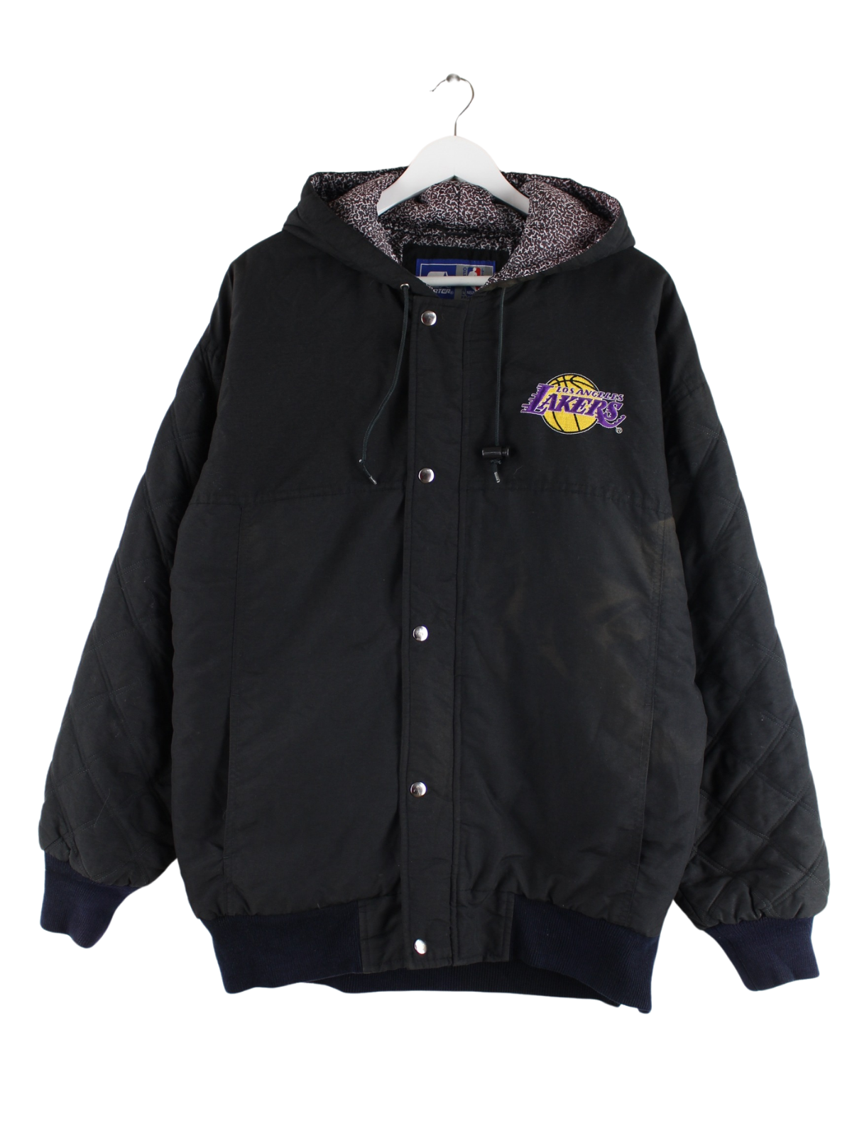 Black lakers starter jacket sales