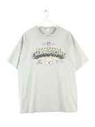 Vintage Pittsburgh Steelers Superbowl T-Shirt Grau XL (front image)