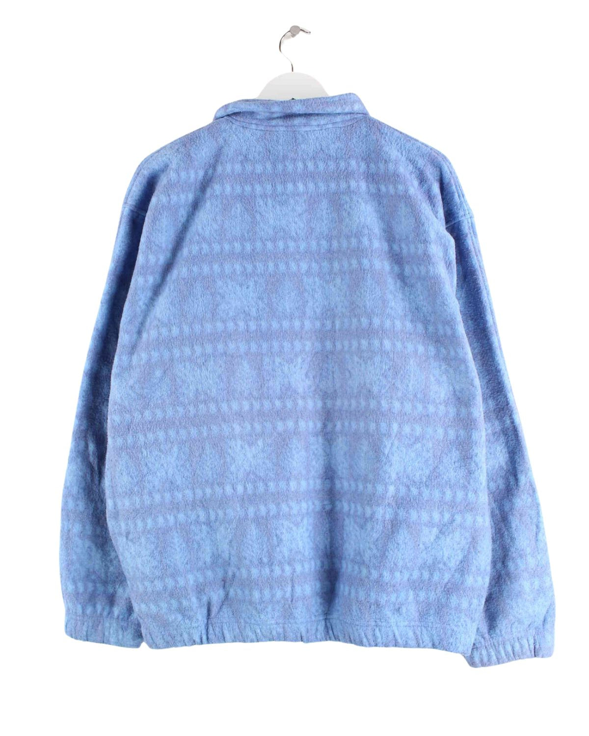 Vintage 90s Climbing Fleece Sweater Blau XL (back image)