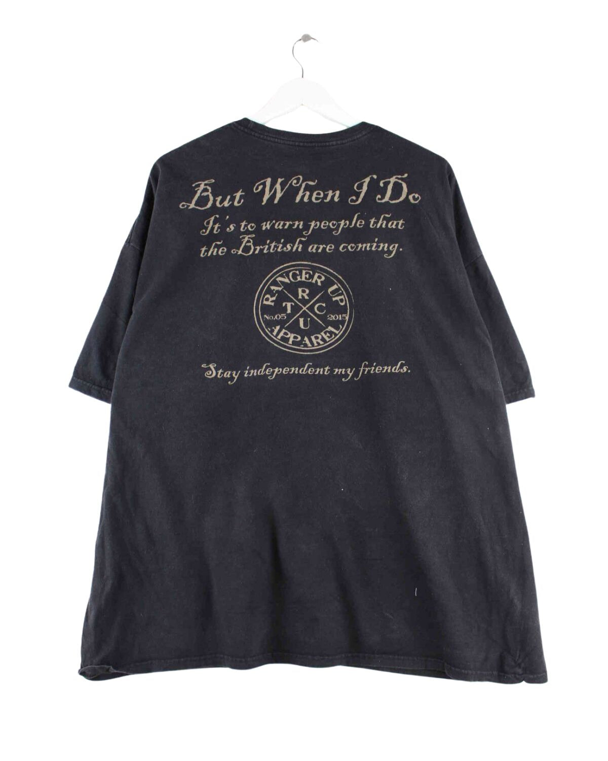 Vintage 2015 Paul Revere Print T-Shirt Schwarz 3XL (back image)