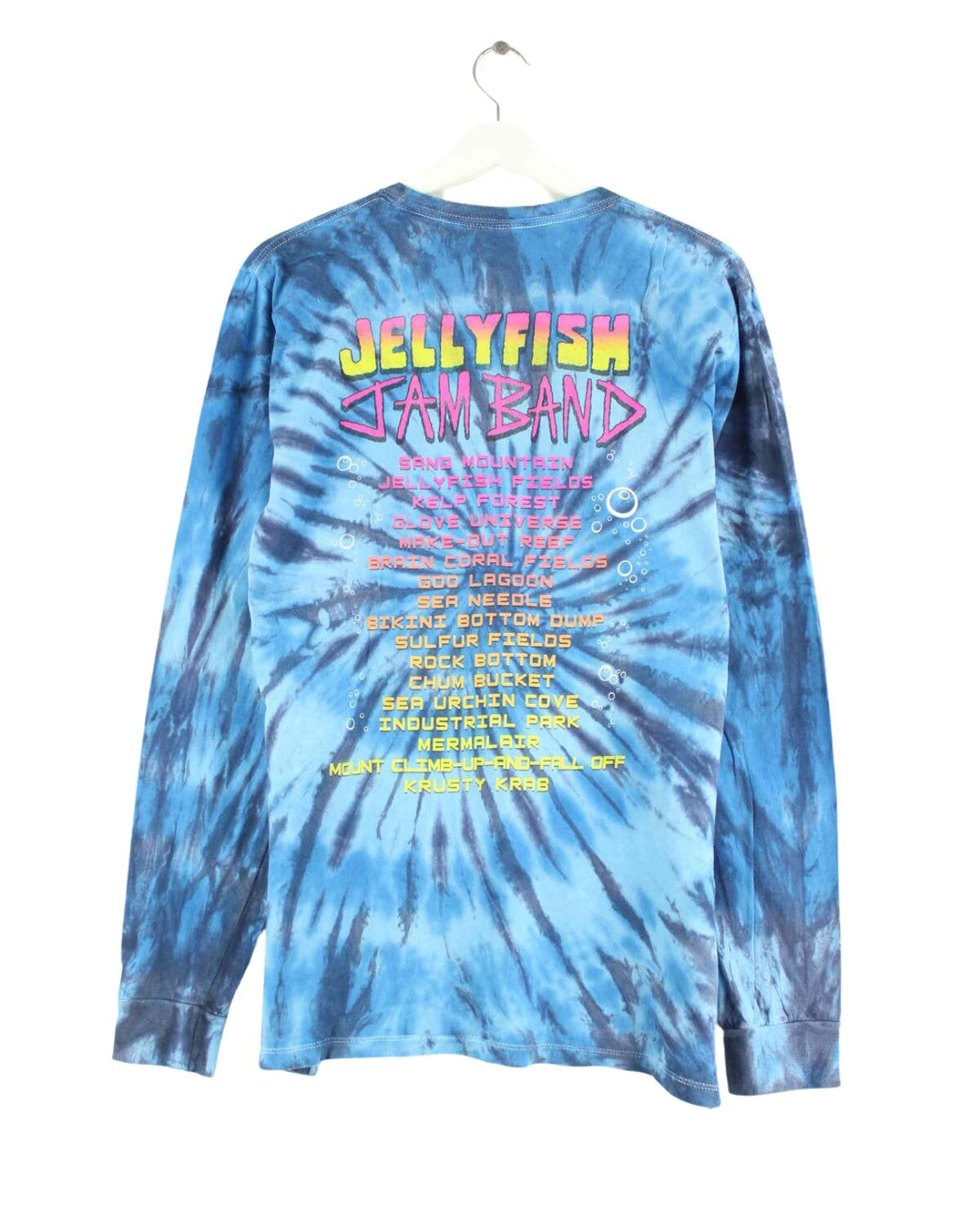 Vintage Spongebob Jellyfish Jam Band Print Sweatshirt Blau S (back image)