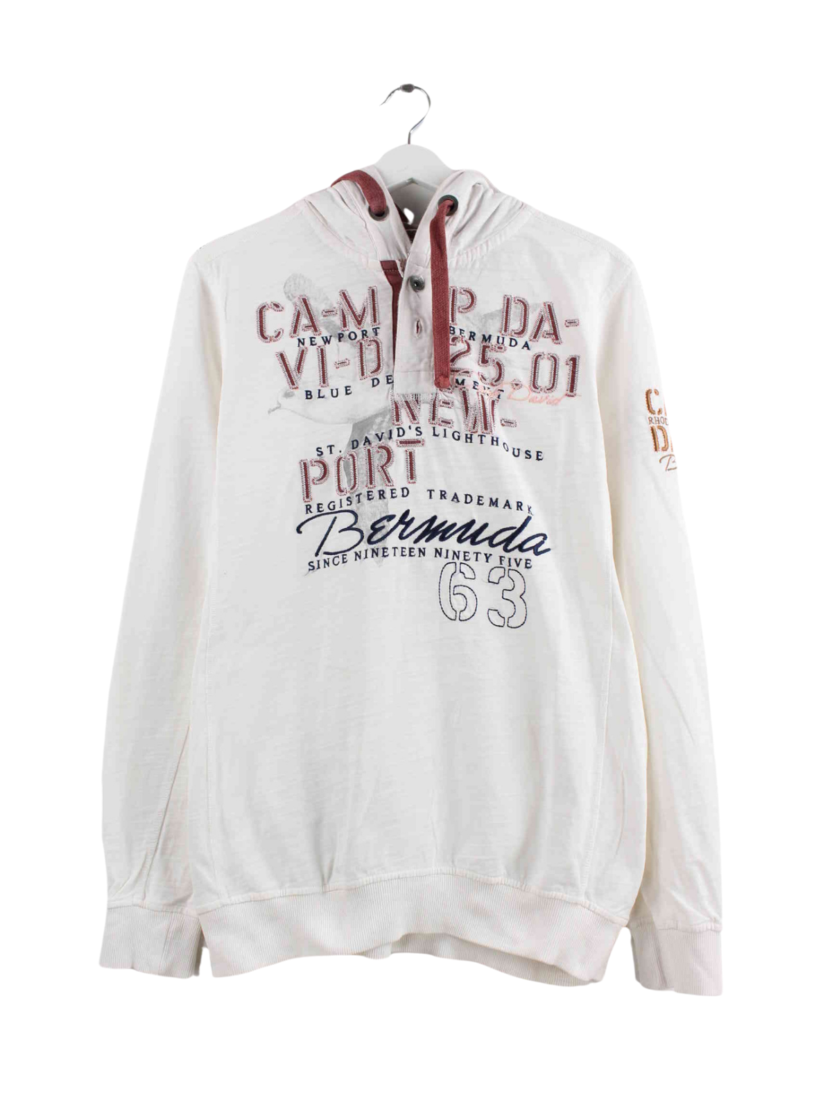 camp david pullover neue kollektion Camp David Embroidered Hoodie Weiß M – Peeces