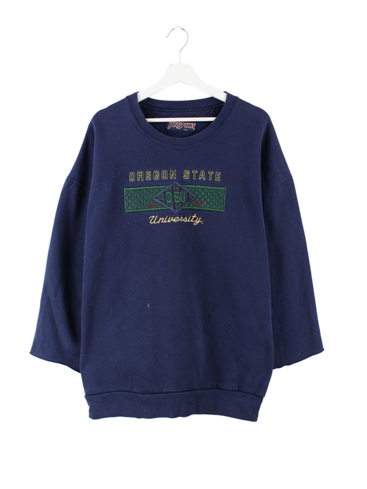 Jan Sport Embroidered Sweater Blau XXL