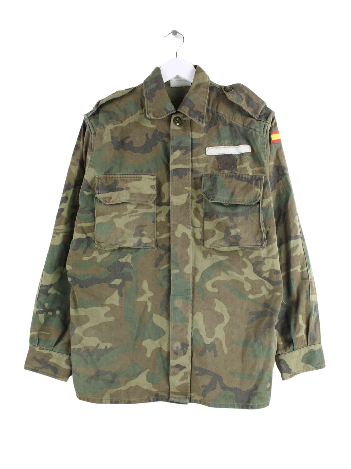 Vintage Camouflage Army Jacke Grün S (front image)