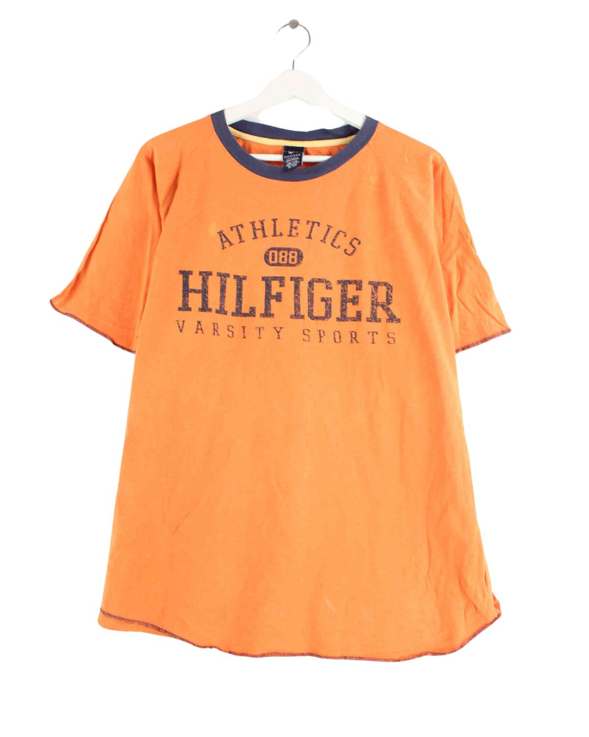 Tommy Hilfiger y2k Print T-Shirt Orange L (front image)