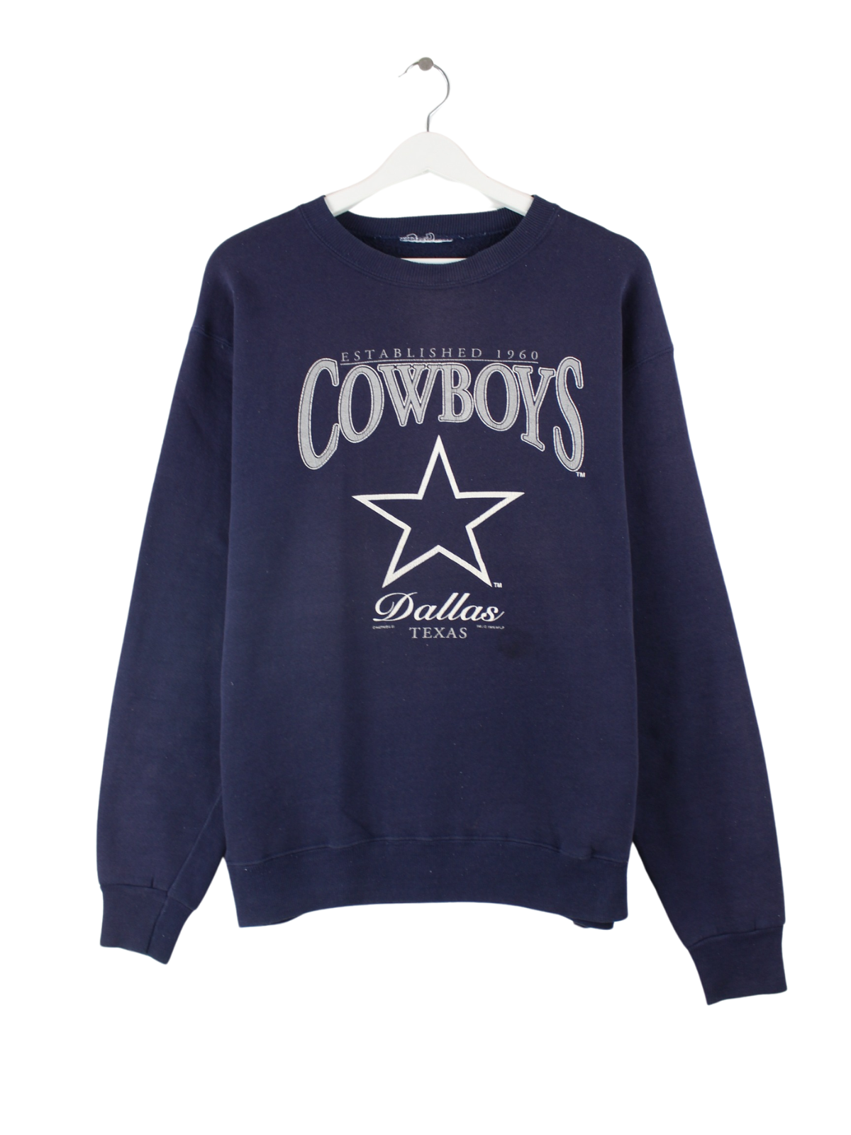 Vintage 1995 NFL Dallas Cowboys Print Sweater Blue M Peeces