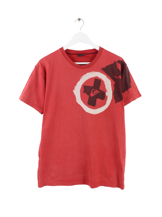 Quicksilver Print T-Shirt Rot M