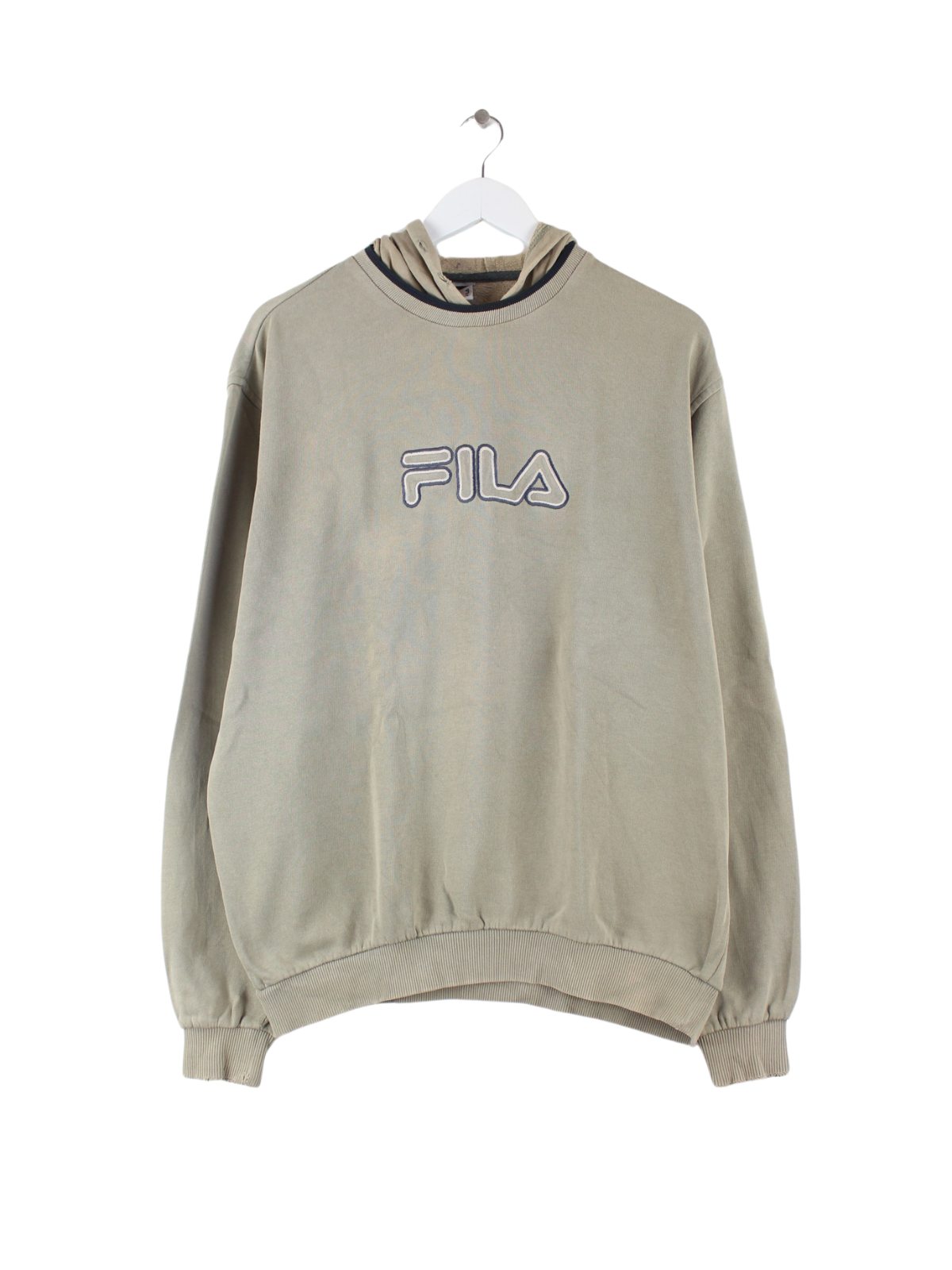Fila Embroidered Hoodie Beige M Peeces