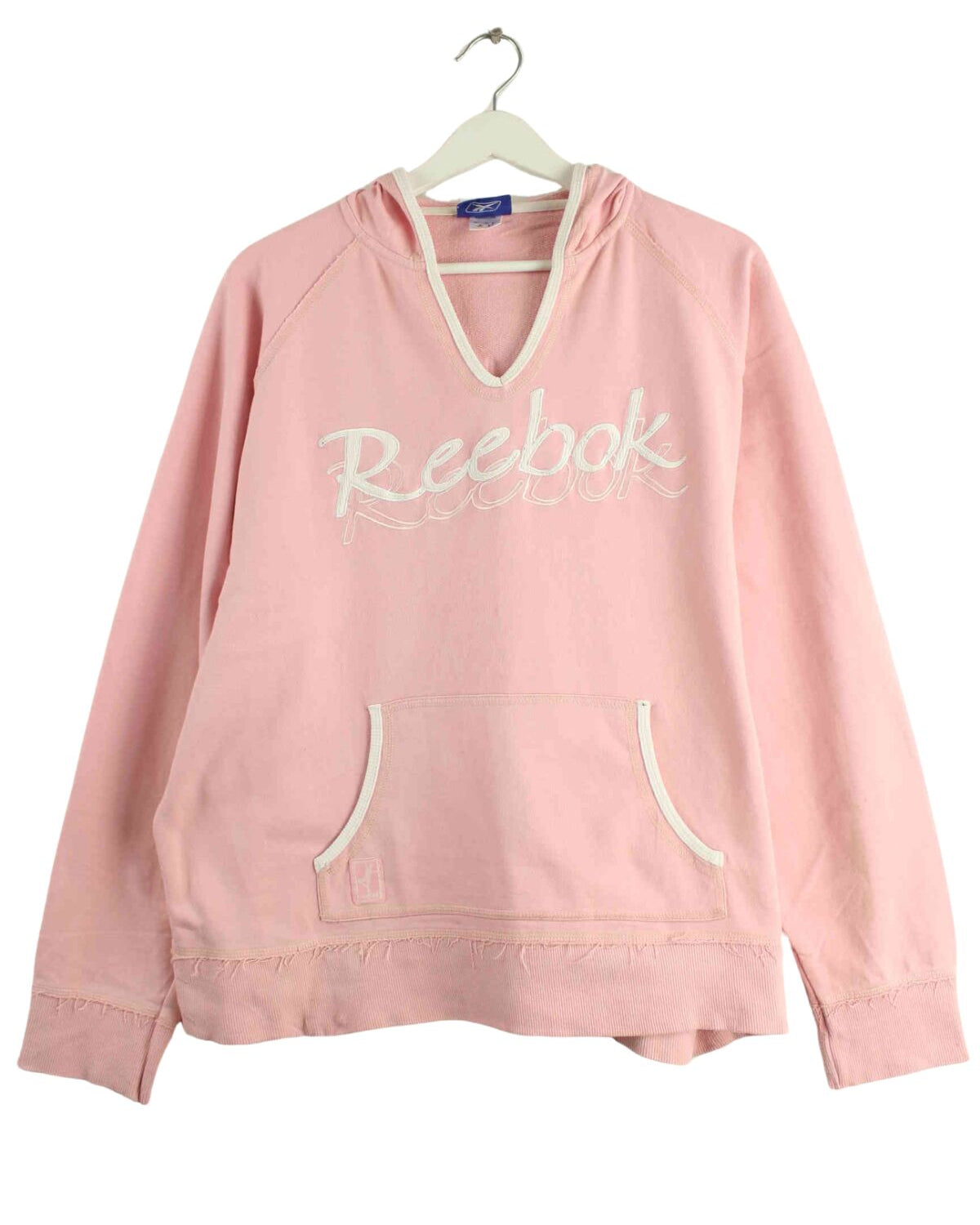 Reebok Damen Embroidered Hoodie Rosa L (front image)