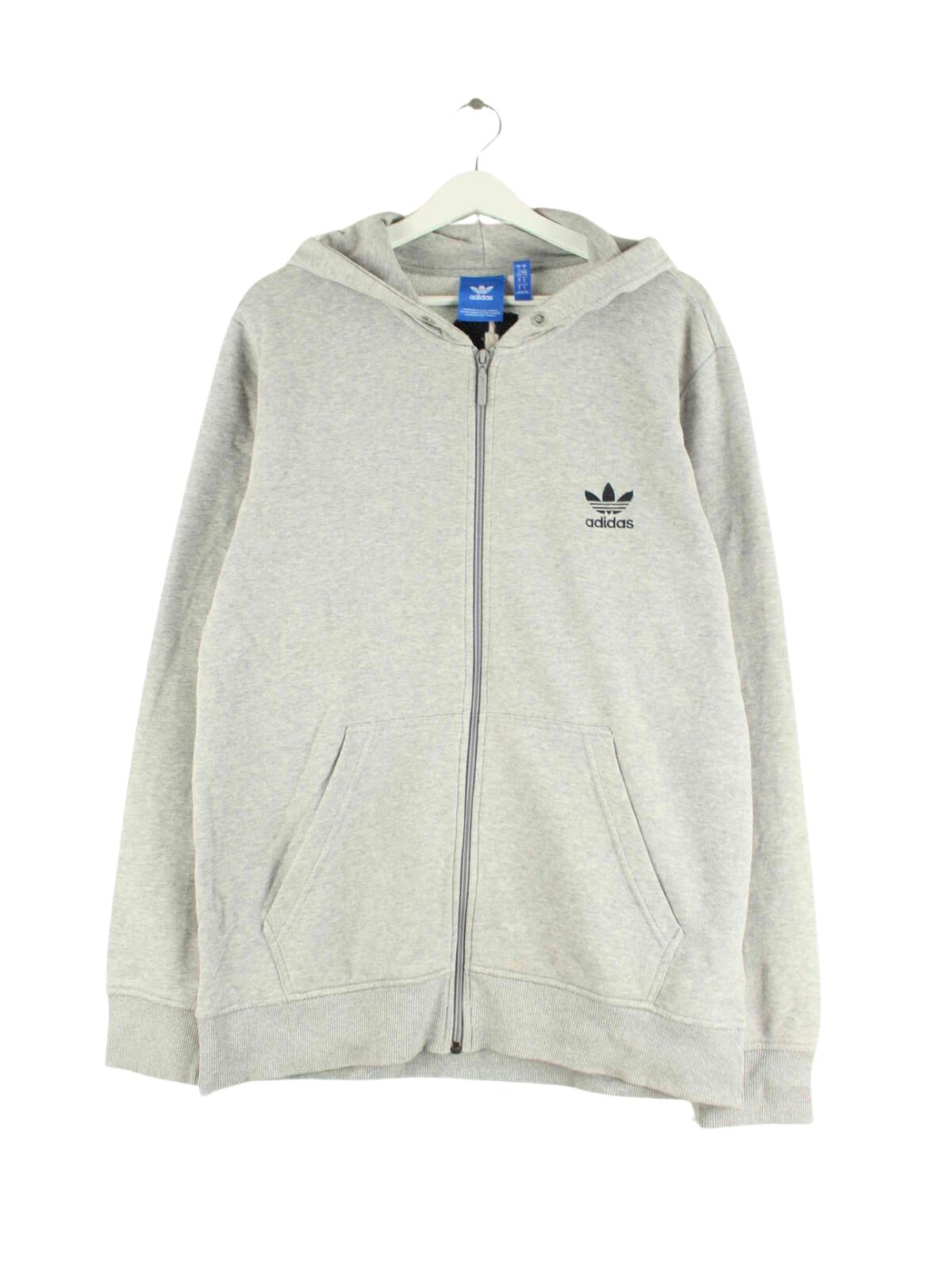 Adidas Spellout Embroidered Zip Hoodie Grau L (front image)