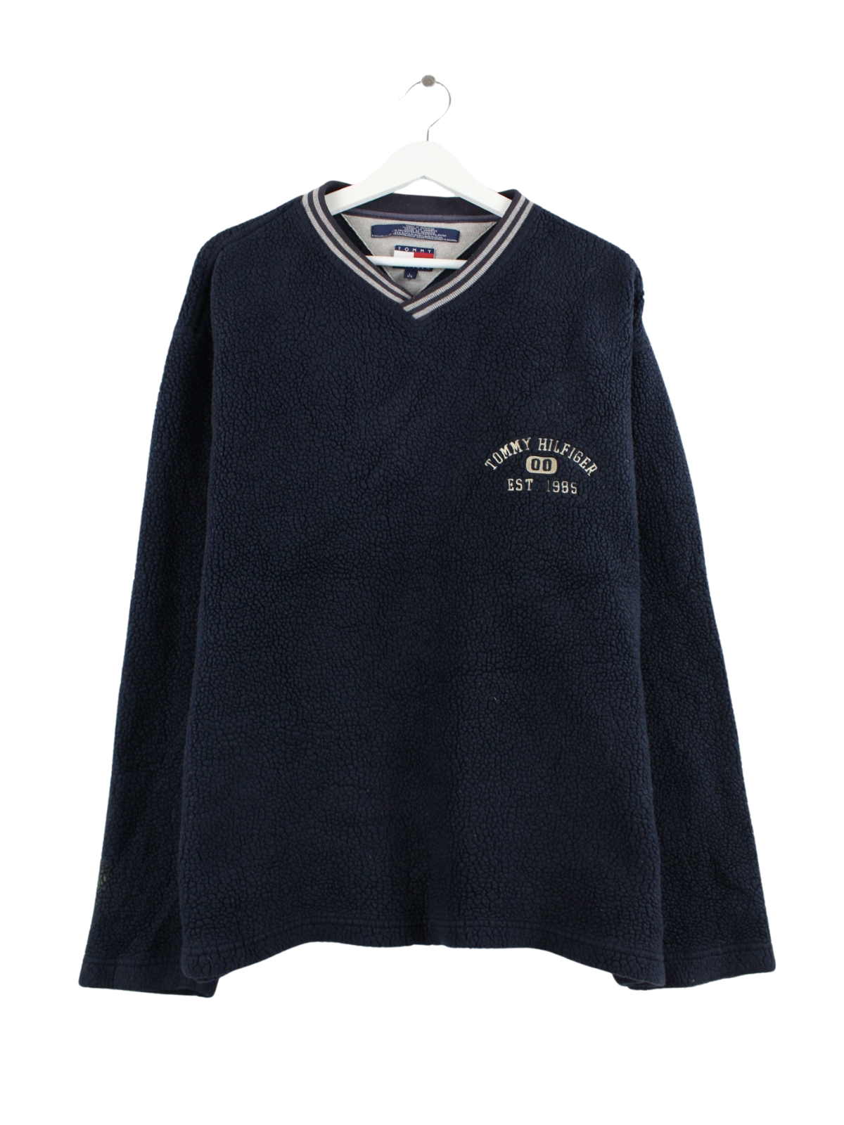 Fleece v neck sweater clearance