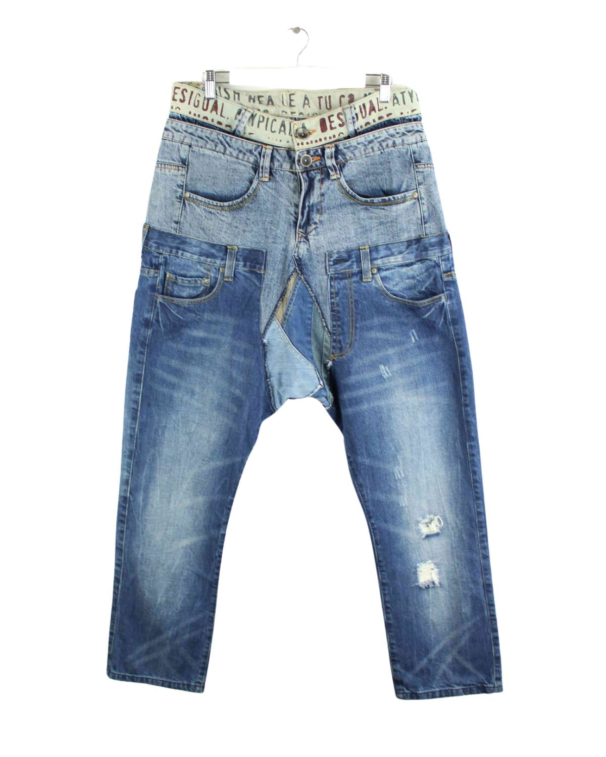 Desigual Crazy Patchwork Jeans Blau W34 L34 (front image)
