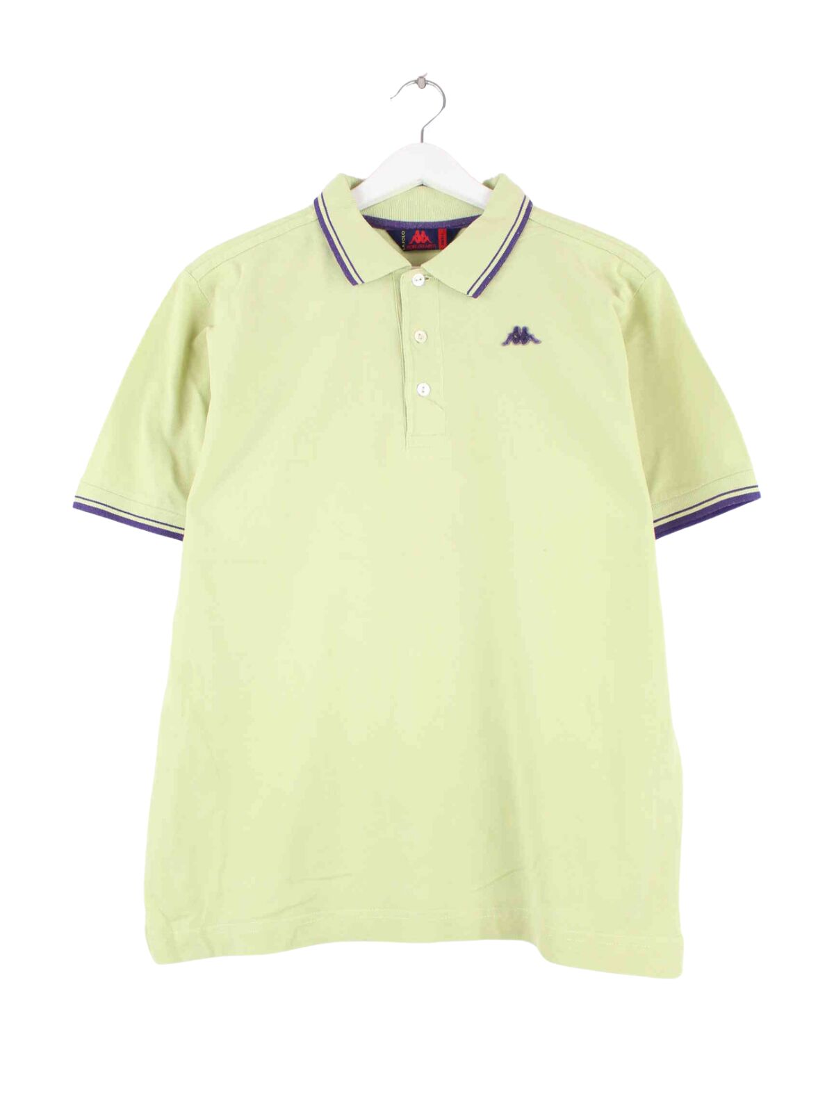 Kappa 90s Vintage Basic Polo Grün S (front image)