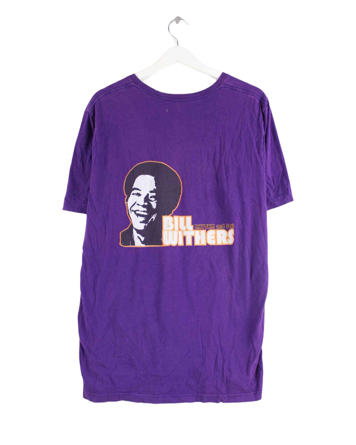 Vintage Bill Withers Print T-Shirt Lila XXL (back image)