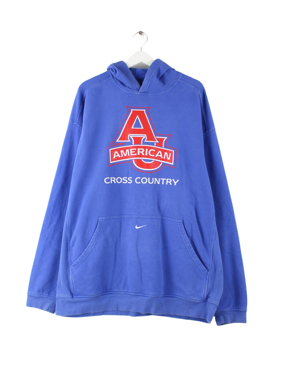 nike center swoosh hoodie blue