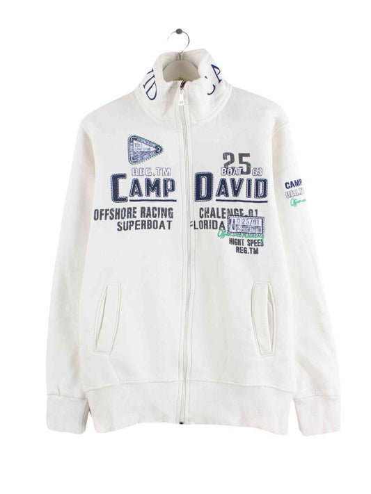 Camp David Embroidered Sweatjacke Weiß M