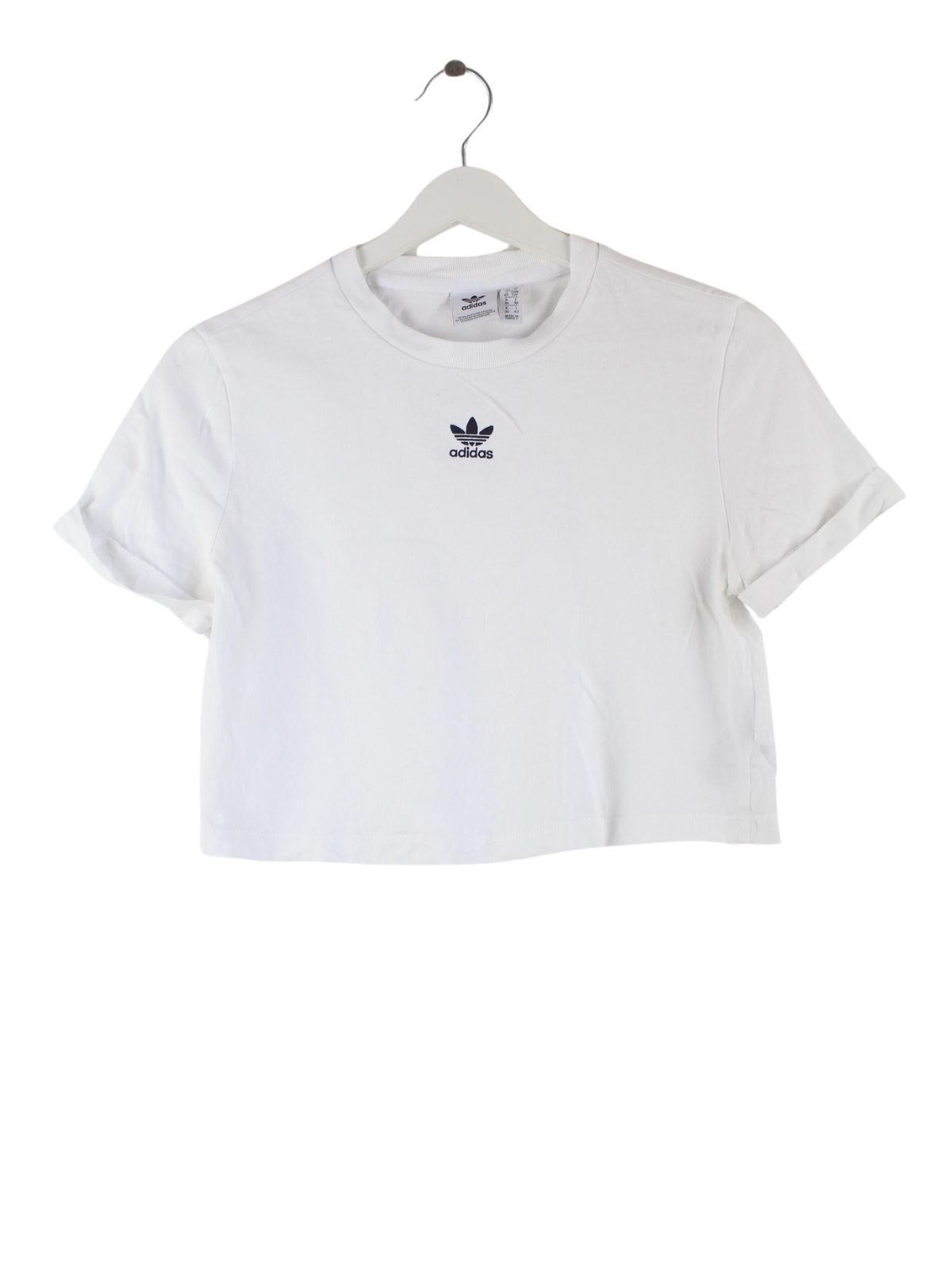 Adidas Damen Crop Top T Shirt WeiB S Peeces