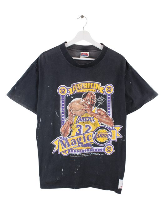 Nutmeg Lakers Magic Johnson 1989 T-Shirt Schwarz L