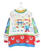 Vintage 90s Children Embroidered Sweater Mehrfarbig L (front image)