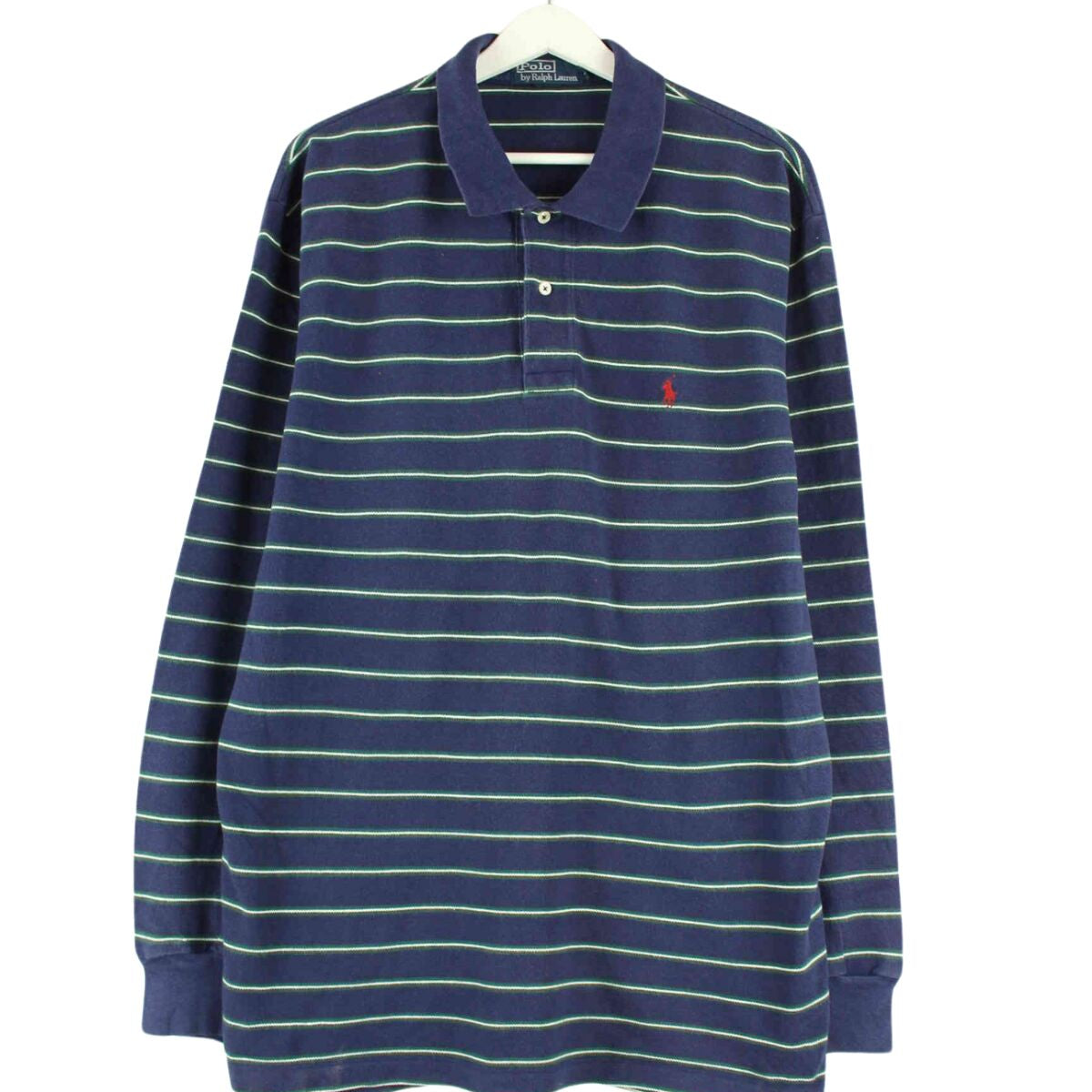 Ralph Lauren 90s Vintage Polo Sweatshirt Blau XL (front image)