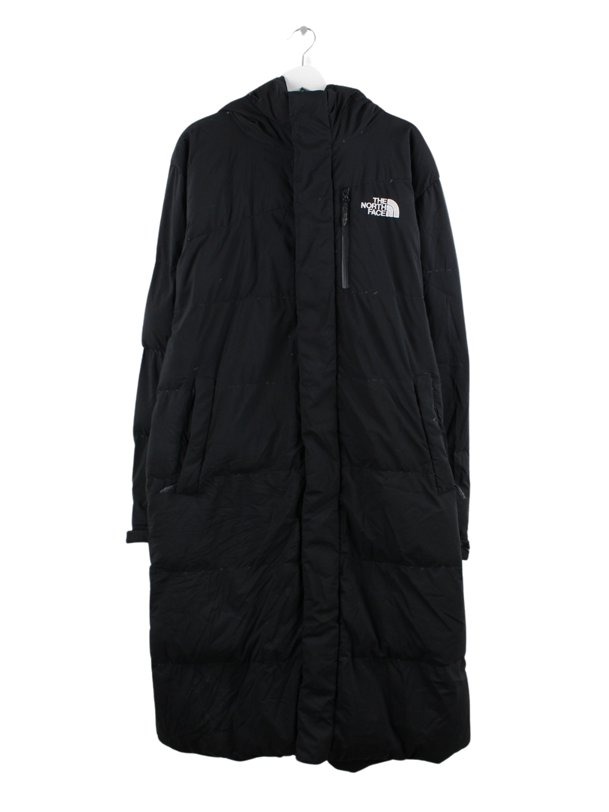 Black north face long jacket sales