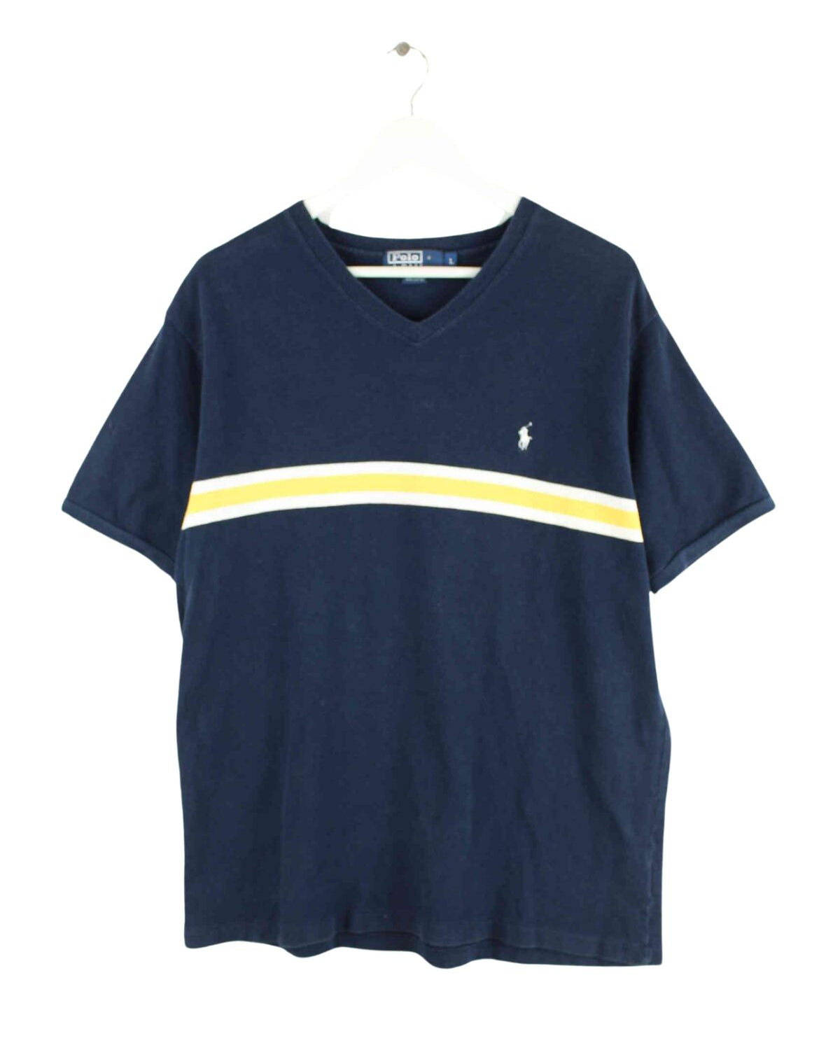 Ralph Lauren V-Neck T-Shirt Blau L (front image)