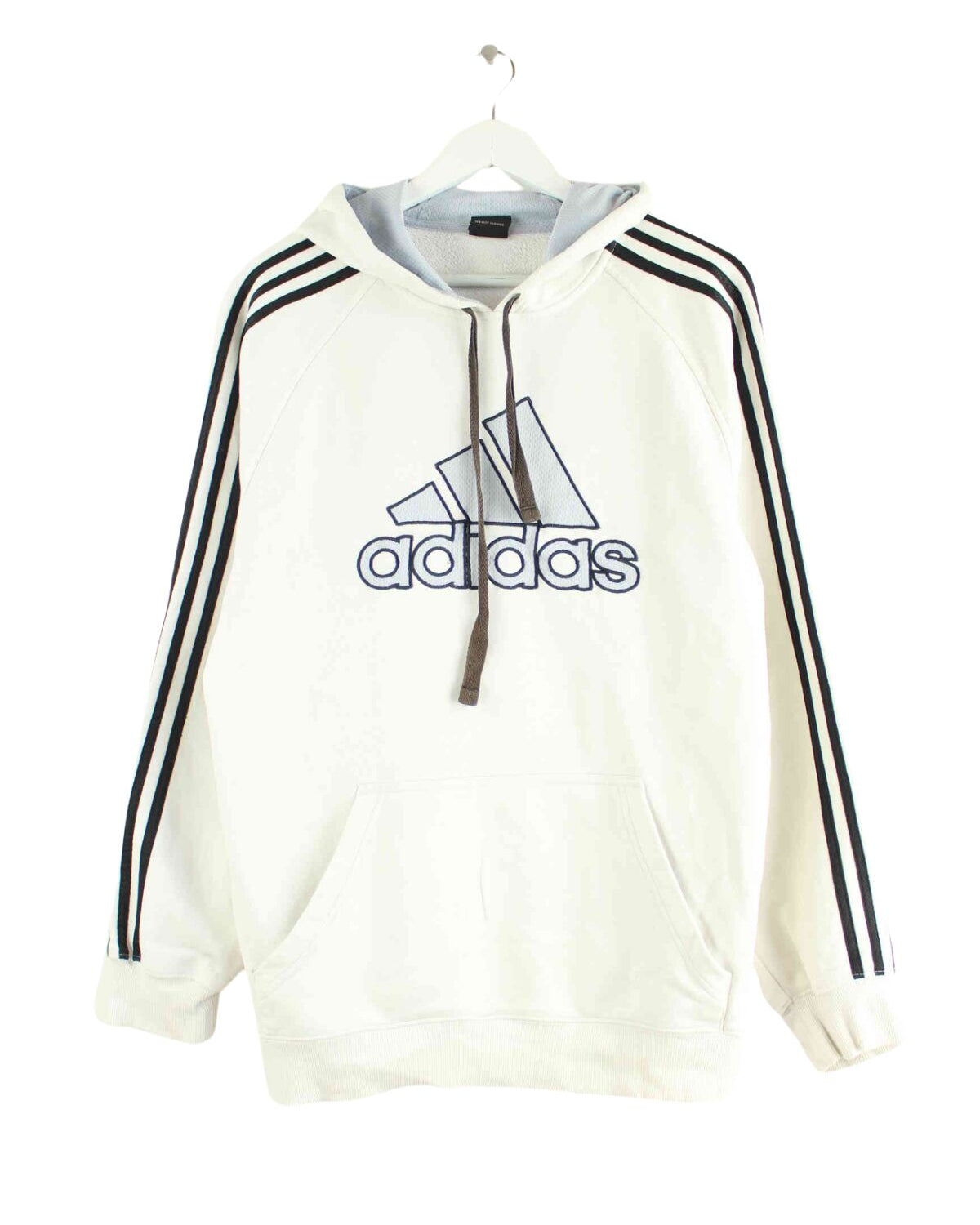 Adidas 00s Big Logo Embroidered Hoodie Weiß L (front image)