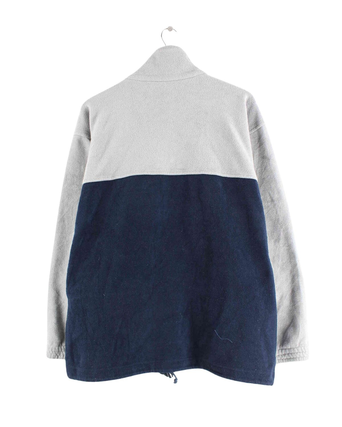Vintage 90s Fleece Half Zip Sweater Grau L (back image)