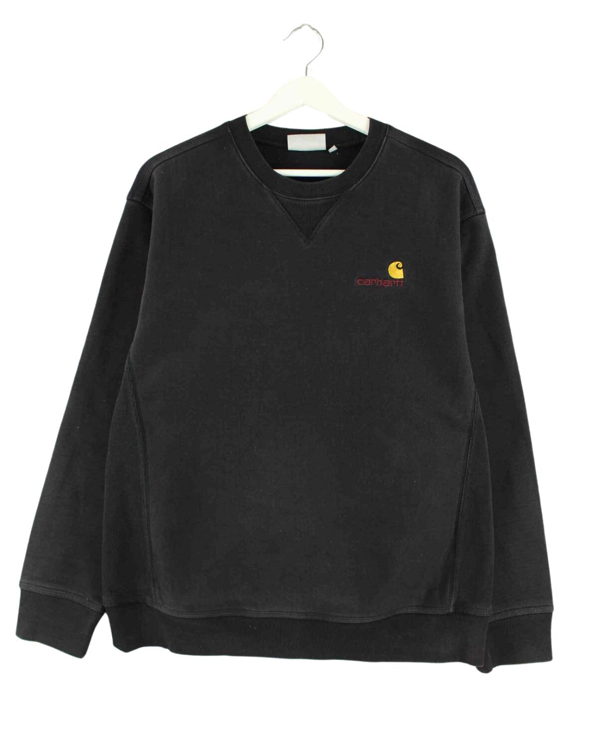 Carhartt y2k Embroidered Heavy Cotton Sweater Schwarz S (front image)