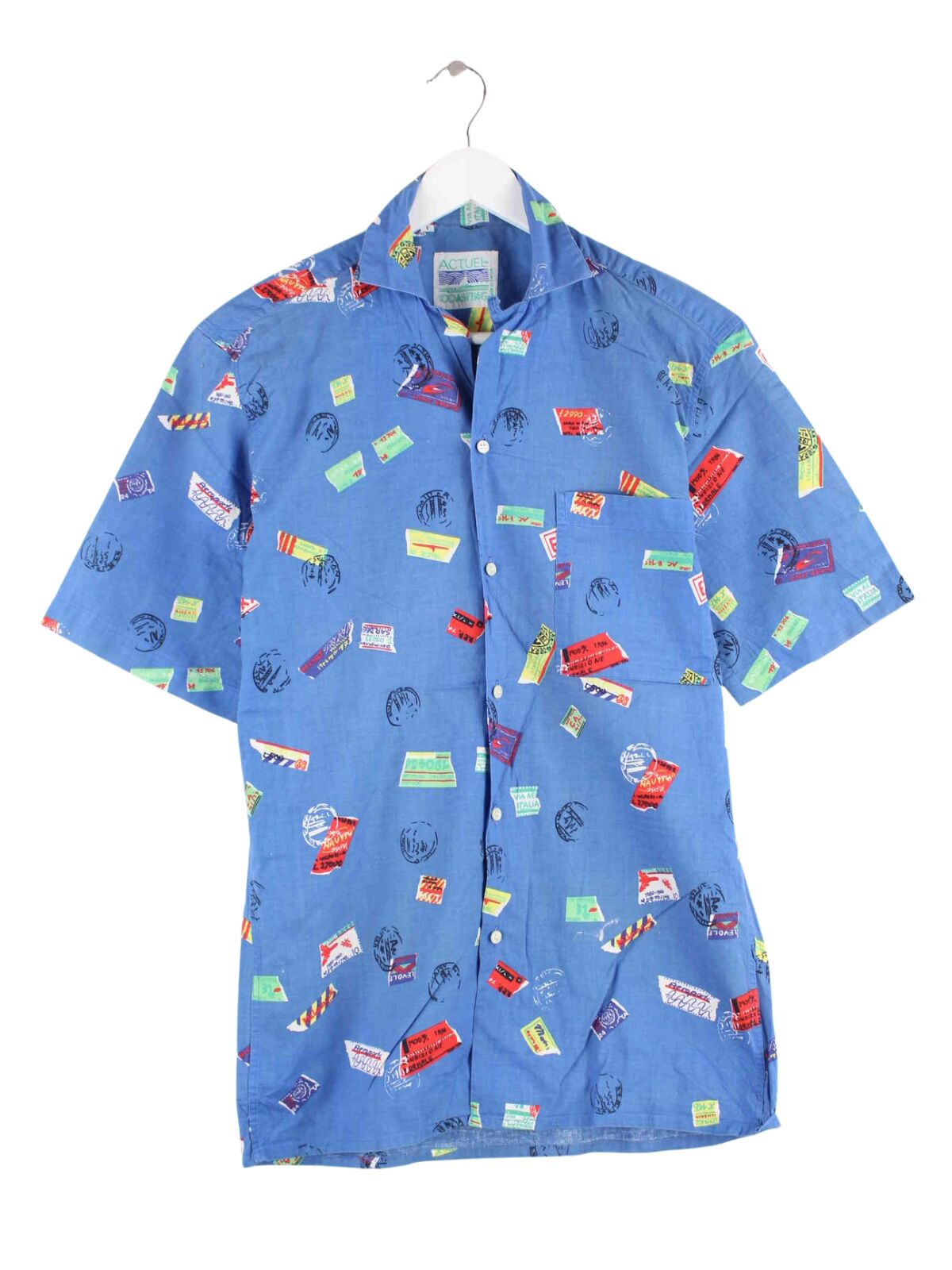 Vintage 90s Hawaii Hemd Blau S (front image)