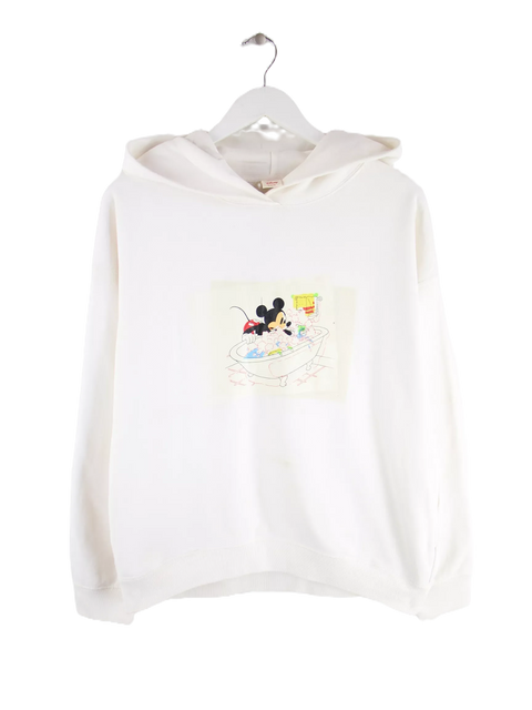 Disney Damen Mickey Mouse Print Hoodie Weiß M