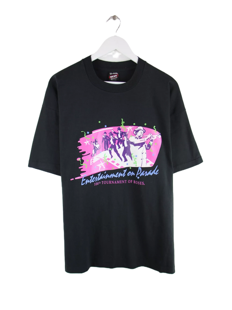 Fruit of the Loom 90s Vintage 104th Tournament Of Roses Single Stitch T-Shirt Schwarz XXL