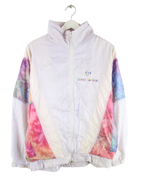 Sergio Tacchini 90s Vintage Crazy Pattern Trainingsjacke Lila S