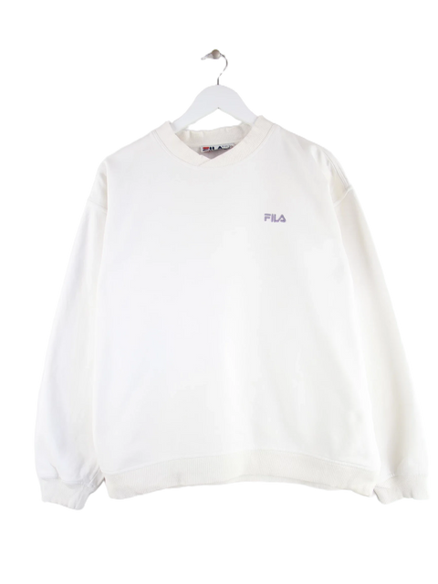 Fila 90s Vintage Basic Sweater Weiß S