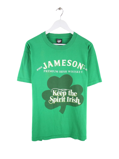 Screen Stars 90s Vintage Jameson Whiskey Print T-Shirt Grün XL