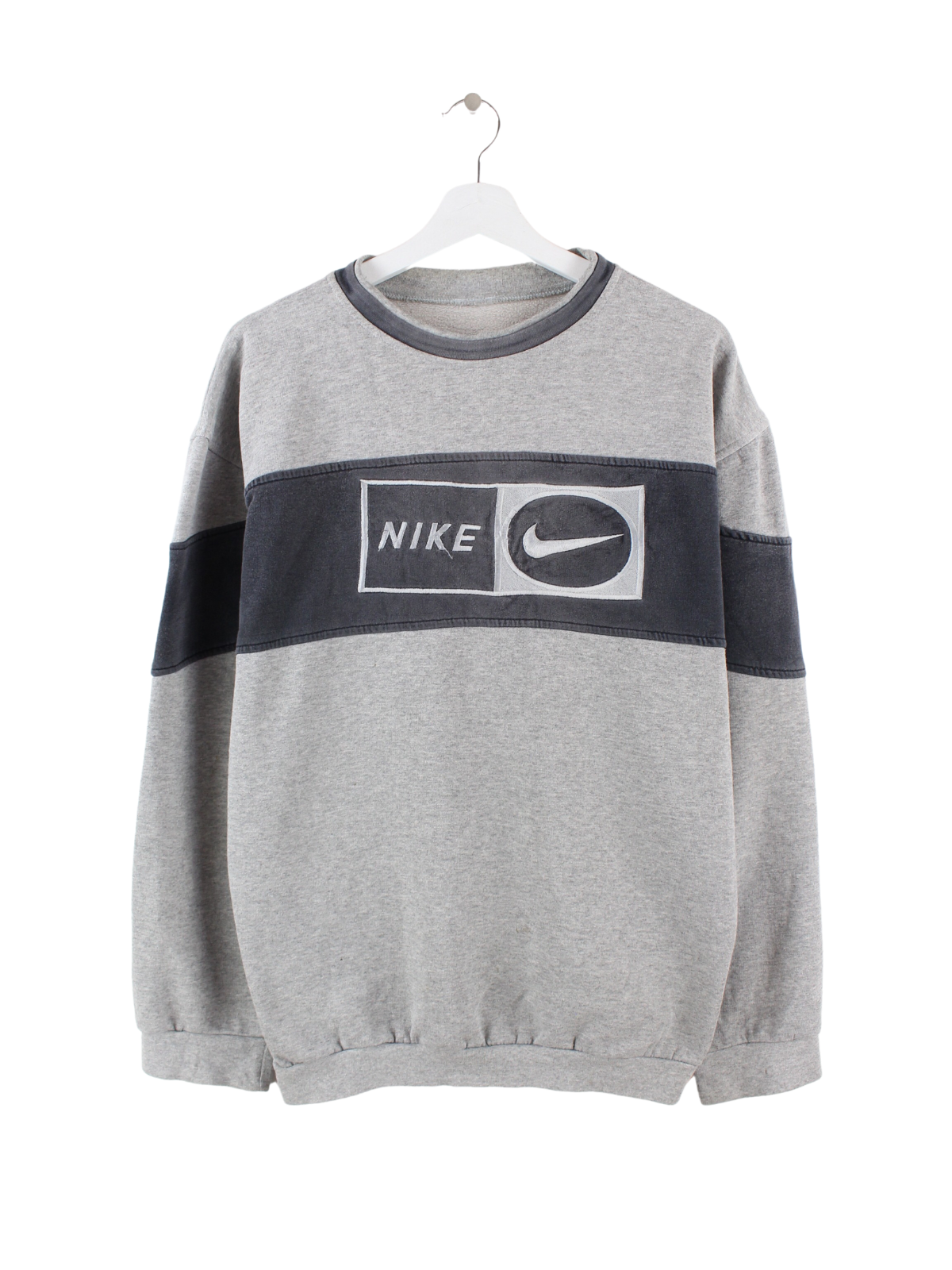 Nike 90s Embroidered Sweater Gray L