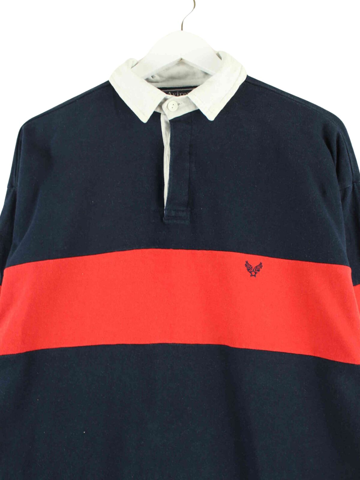 Avirex Striped Langarm Polo Blau L (back image)
