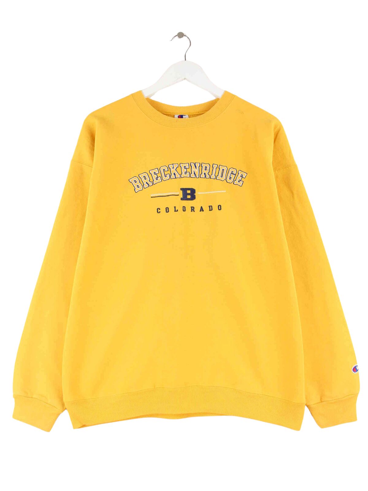 Champion 00s Breckenbridge Embroidered Sweater Gelb L (front image)