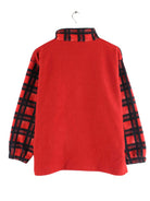 Vintage Damen y2k Fleece Half Zip Sweater Rot S (back image)