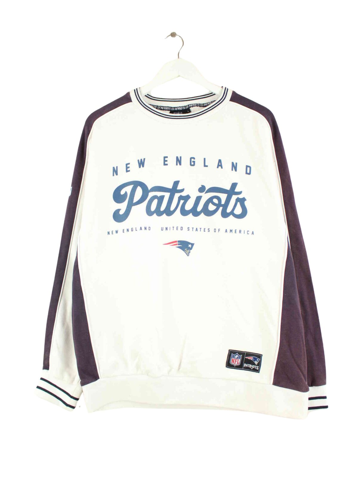 NFL Patriots Print Sweater White L Peeces